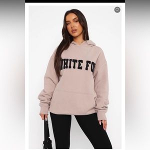 NWT-White Fox Shout It Out Hoodie-Cinnamon